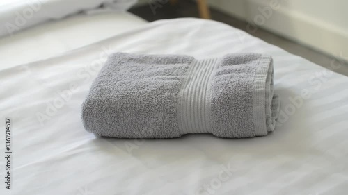close up of a white towel