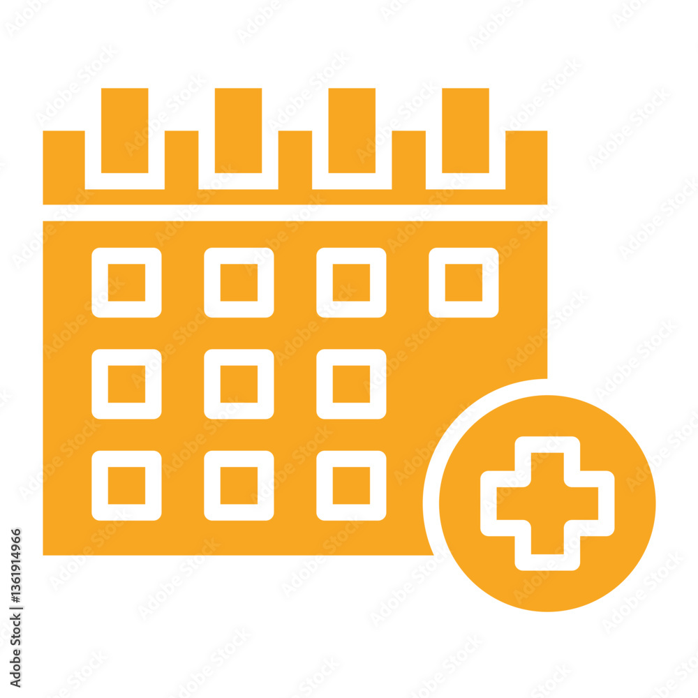 Obraz premium Calendar Vector Icon Design Illustration