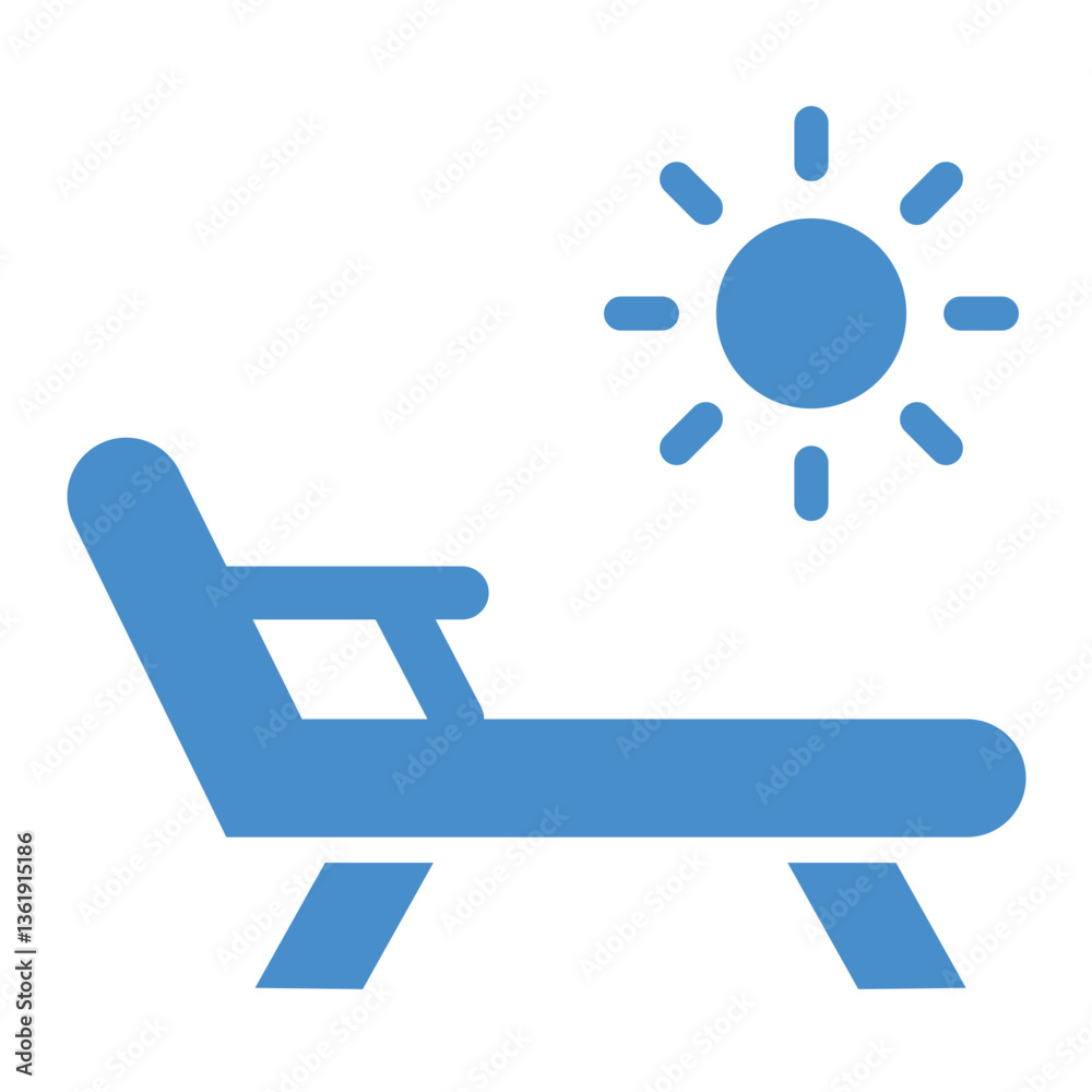 Deck Chair Vector Icon Design Illustration Deck Chair Vector Icon Design Illustration