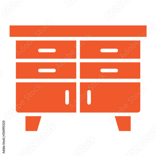 Sideboard Vector Icon Design Illustration