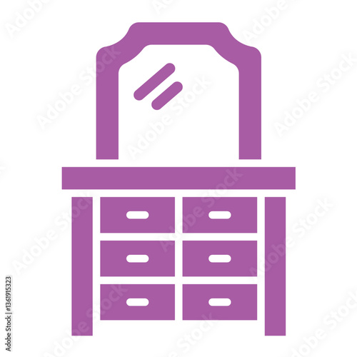 Dressing Table Vector Icon Design Illustration