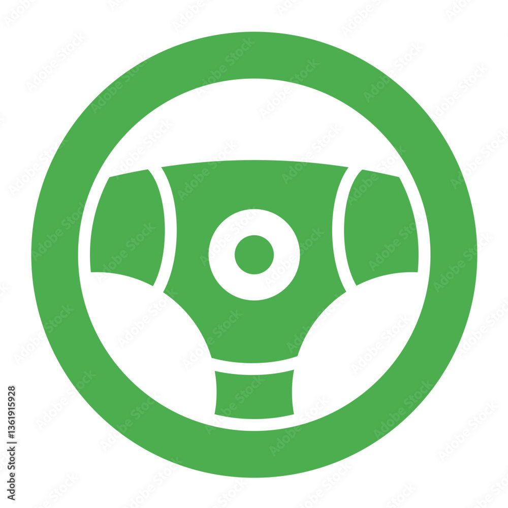 Obraz premium Steering wheel Vector Icon Design Illustration