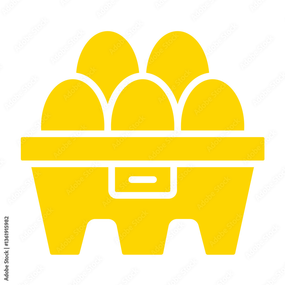 Fototapeta premium Egg Carton Vector Icon Design Illustration