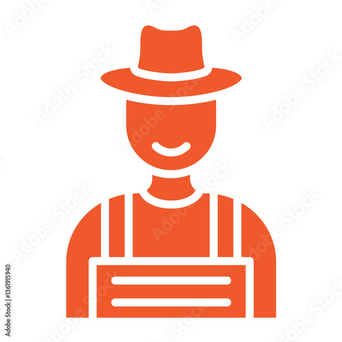 Farmer Vector Icon Design Illustration