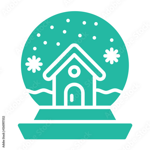 Snow globe Vector Icon Design Illustration
