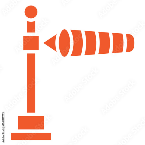 Windsock Vector Icon Design Illustration