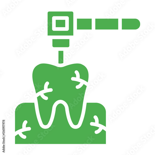 Dental Drill Vector Icon Design Illustration