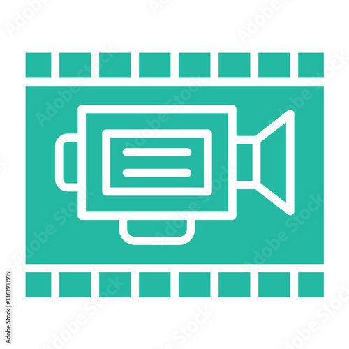 Film Reel Vector Icon Design Illustration