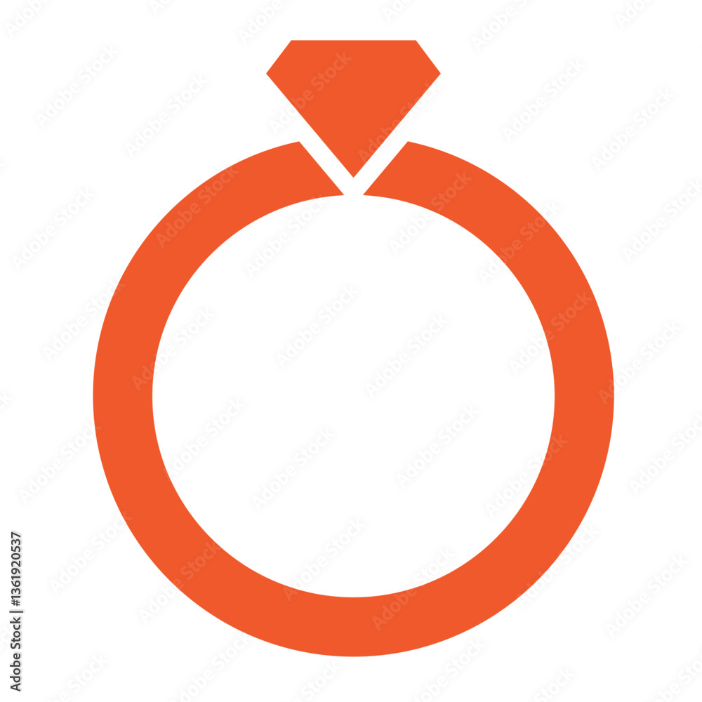 Ring Vector Icon Design Illustration