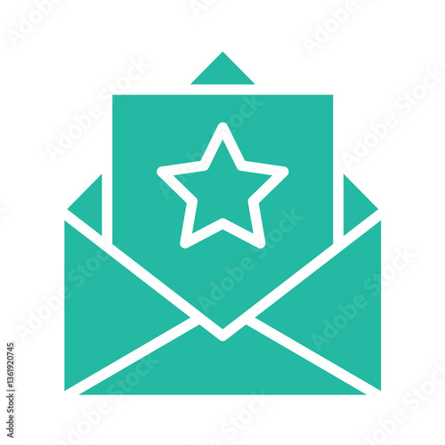 Starred Message Vector Icon Design Illustration