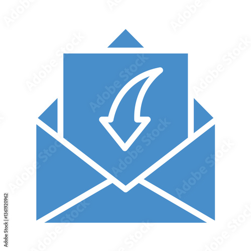 Receive Mail Vector Icon Design Illustration