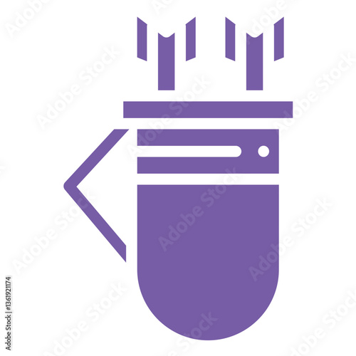 Quiver Vector Icon Design Illustration