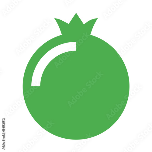Pomegranate Vector Icon Design Illustration