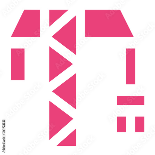 Tower Crane Vector Icon Design Illustration