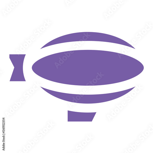 Flying Airship Vector Icon Design Illustration