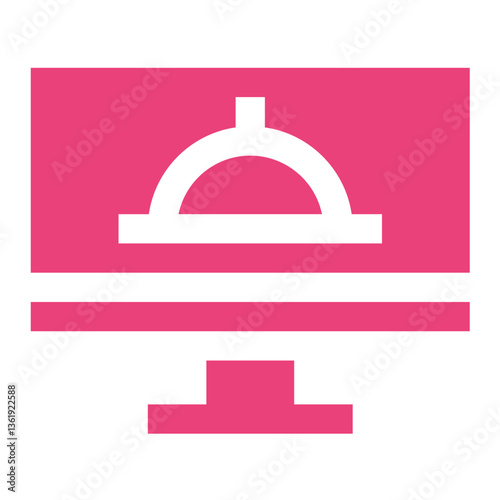 Online Food Order Vector Icon Design Illustration