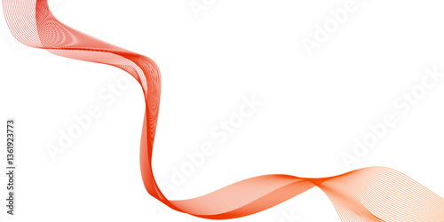 Abstract smoke wave line raster air background,  abstract background with vector orange wave, Soft waves in fiery gradients isolated on transparent background.