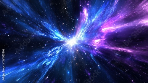 Fototapeta Naklejka Na Ścianę i Meble -  Cosmic explosion, nebula, stars, interstellar travel, space background, science fiction