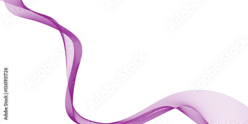abstract Purple wave line background futuristic technology concept. vector illustration colorful gradient blue purple pink on white background, Purple smoke on white background.