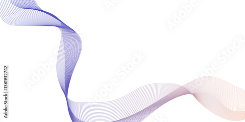 abstract purple wave line background, abstract wave lines in blue and purple flowing smoothly on white background, abstract white gradient background with waves line.