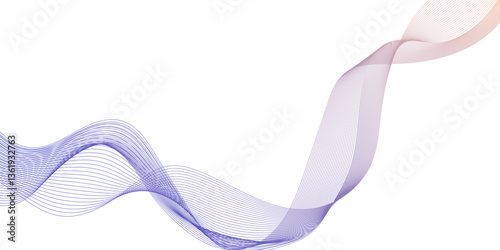 abstract purple wave line background, abstract wave lines in blue and purple flowing smoothly on white background, abstract white gradient background with waves line.