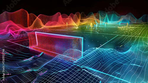 Illustration of Expected Goals (xG) Model in Soccer Field
