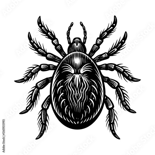 mite silhouette vector 