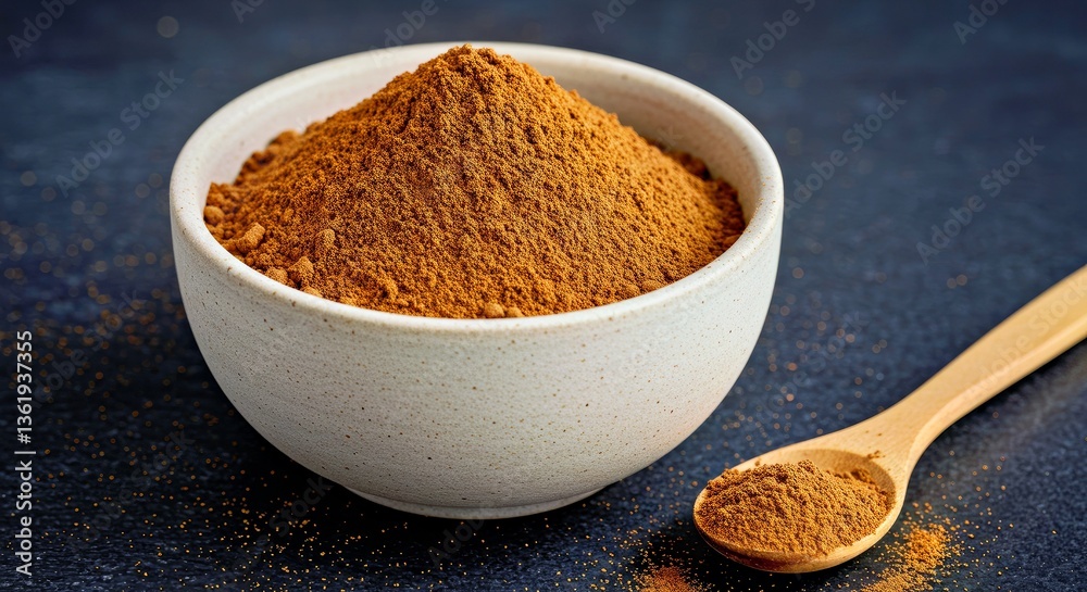 A Matte, Off-White Finish Is Filled With Finely Ground Cinnamon