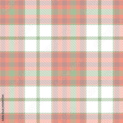 Modern Seamless Tartan in Rich Peachy Pink tones Textile Design Variant 2632