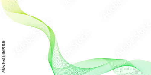abstract minimal tech  with wave green lines and light yellow points on a white background, abstract multicolor gradient wave lines vector, illustration of abstract black gradient background.