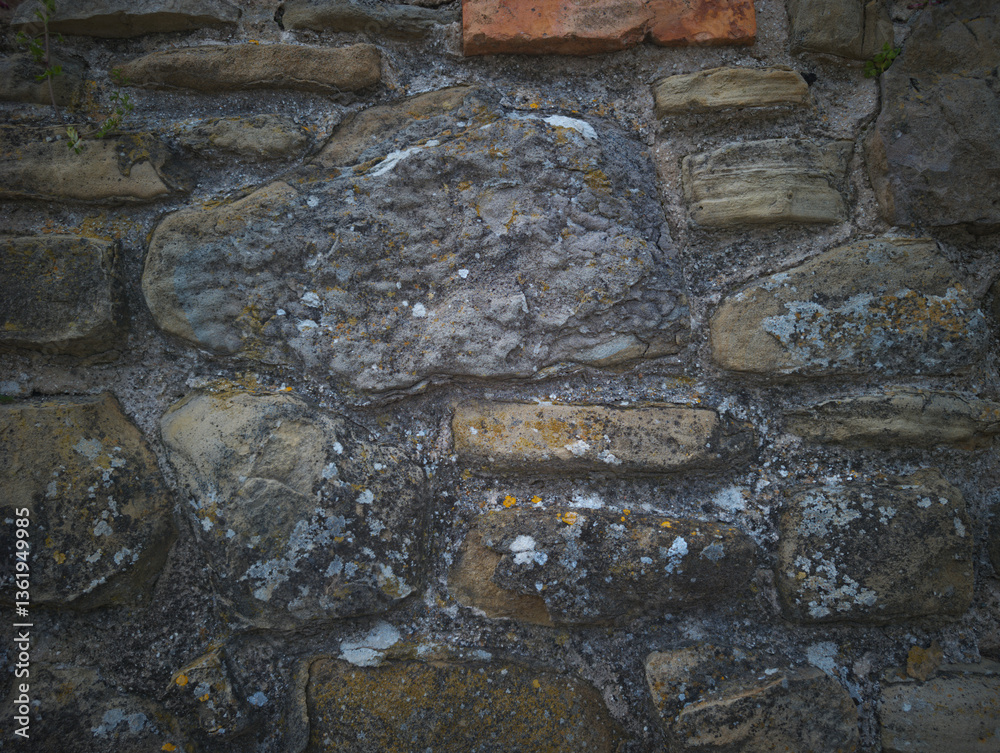 Texture antico muro medievale in pietra