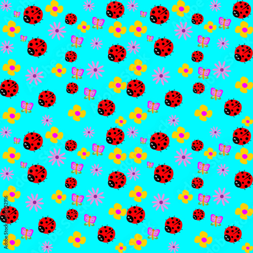 seamless background with flowers