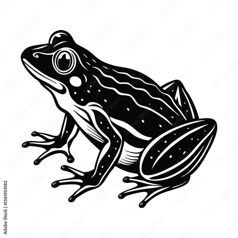 Naklejka premium frog silhouette 