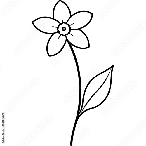  Forget-Me-Not Flower Vector | High-Quality Floral Illustration for Digital Use