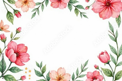 Delicate watercolor floral pattern, perfect for springtime flyers , pastel, graphic, design