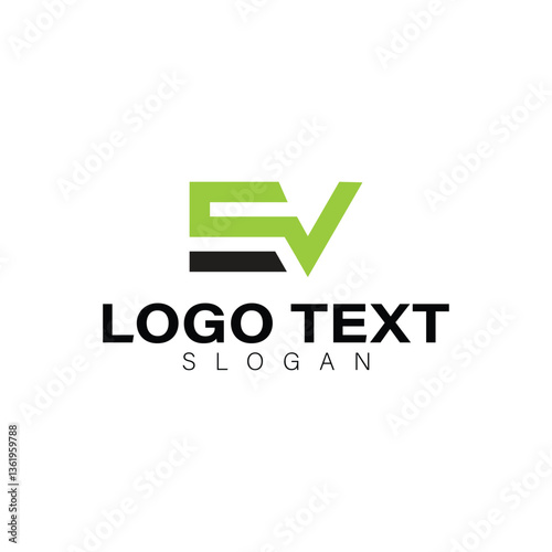 vector design elements for your company logo, letter ev logo. modern logo design, business corporate template. ev monogram logo.	