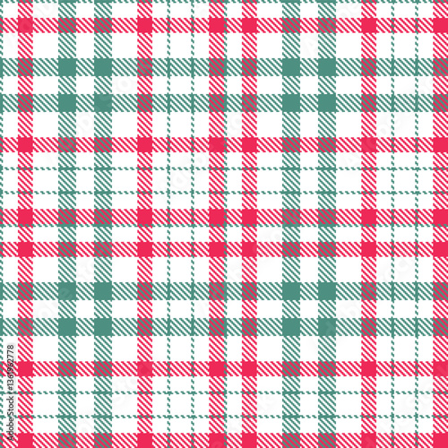 Modern Soft White Seamless Tartan Textile Design Variant 2807