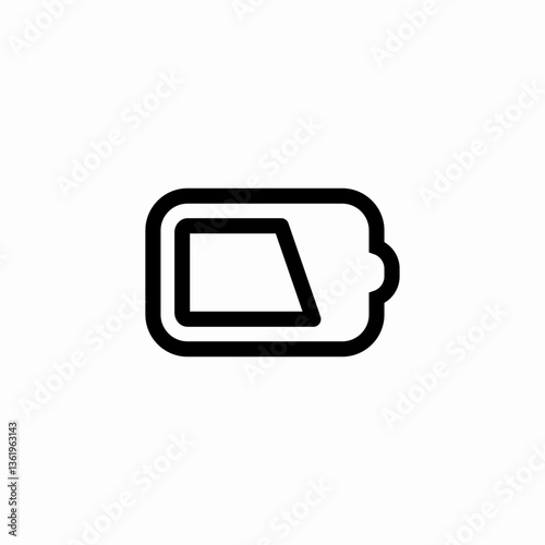 Battery power level icon vector sign