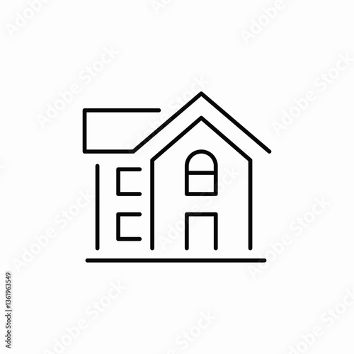 Real estate house icon vector sign