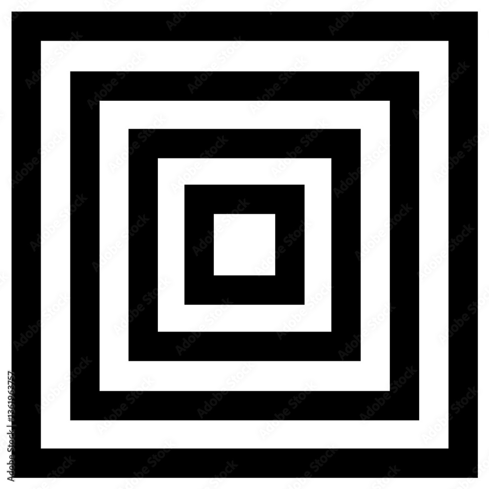 Concentric Square Pattern Icon PNG, isolated on transparent background. A bold and modern design featuring layered squares, perfect for geometric, abstract, and digital design projects. Concentric Square Pattern Icon PNG, isolated on transparent background. A bold and modern design featuring layered squares, perfect for geometric, abstract, and digital design projects.