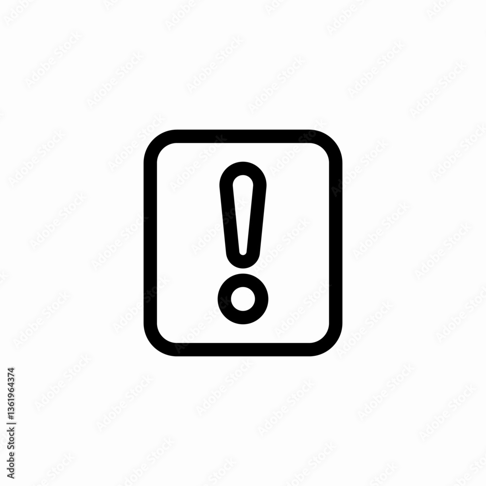 Warning alert message icon vector sign Warning alert message icon vector sign