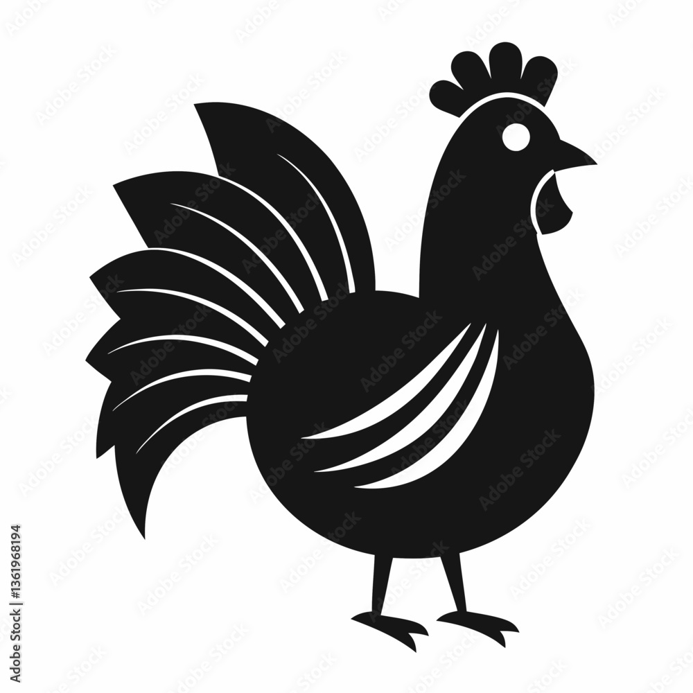 Fototapeta premium hen and rooster