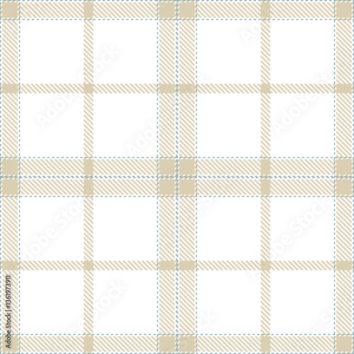 Modern Seamless Tartan in Soft White tones Textile Design Variant 2885