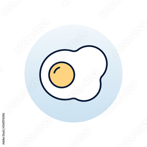 Fried egg Vector icon