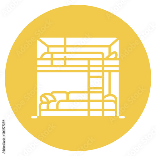 Loft Bed Vector Icon