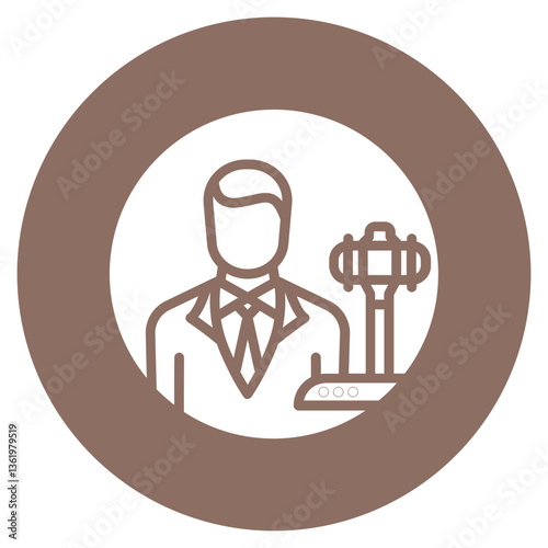 Defense Attorney Vector Icon