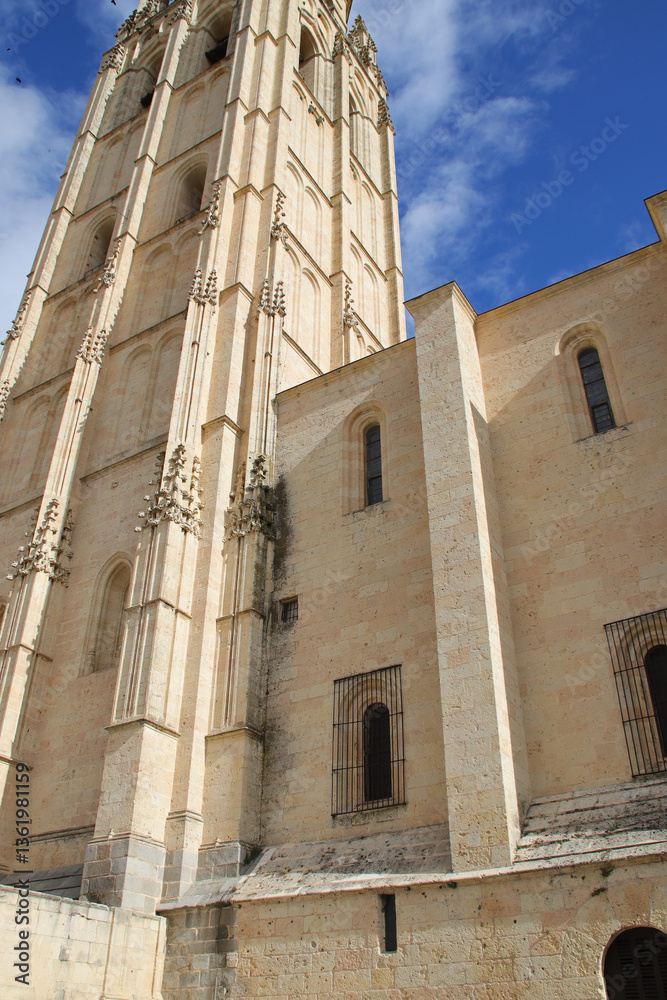 gothic cathedral in segovia in spain