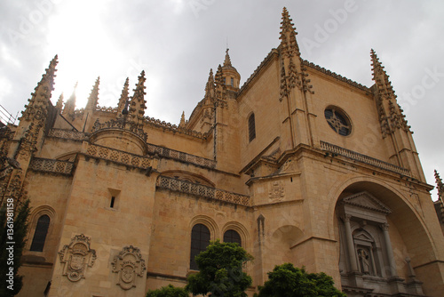 gothic cathedral in segovia in spain