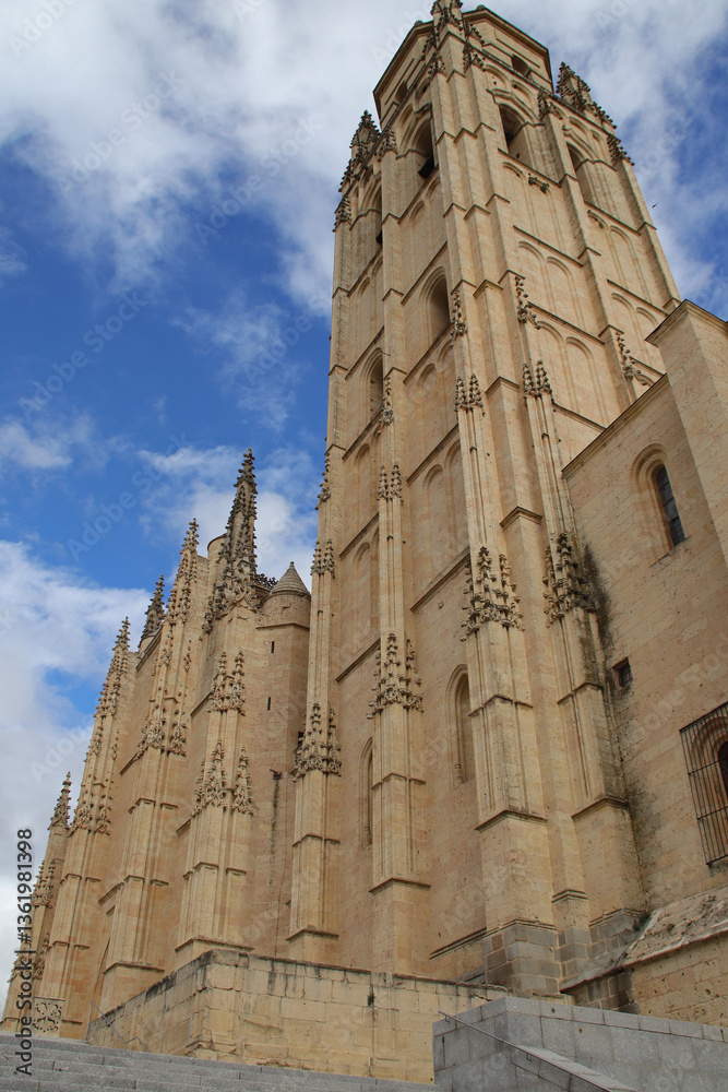 gothic cathedral in segovia in spain
