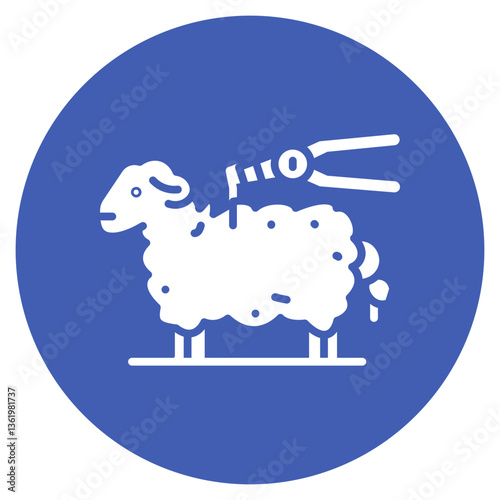 Sheep Shearing Vector Icon